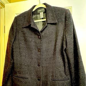 Sag Harbor size 16W black with metallic threads